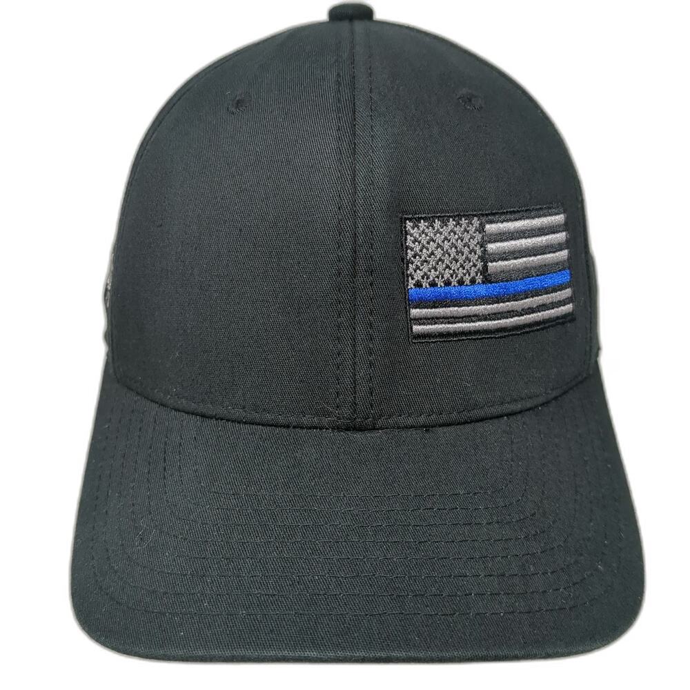 Relentless Defender Baseball Cap Black M Thin Blue Line Flexfit Hat 567 Police